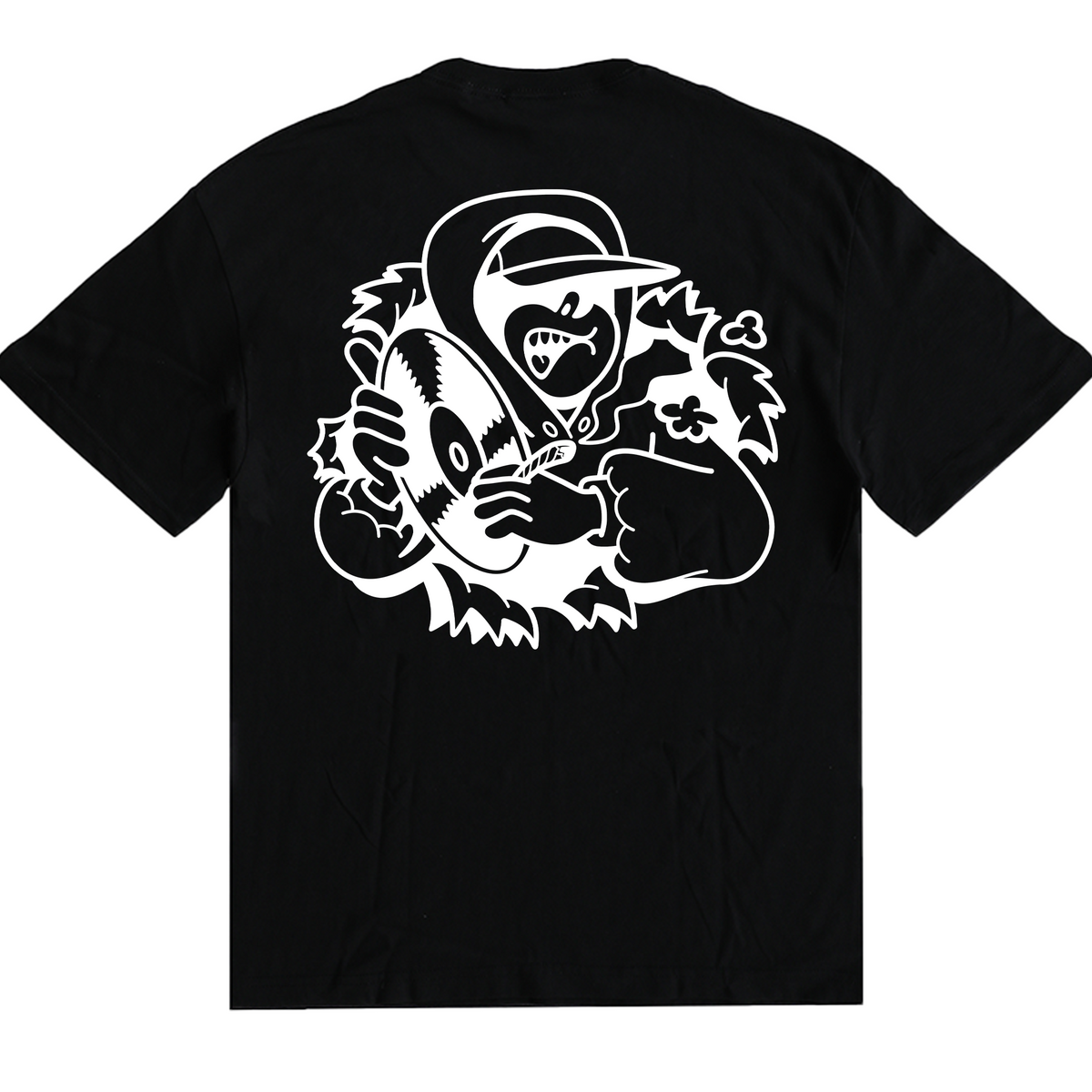 5 year tour tee white black
