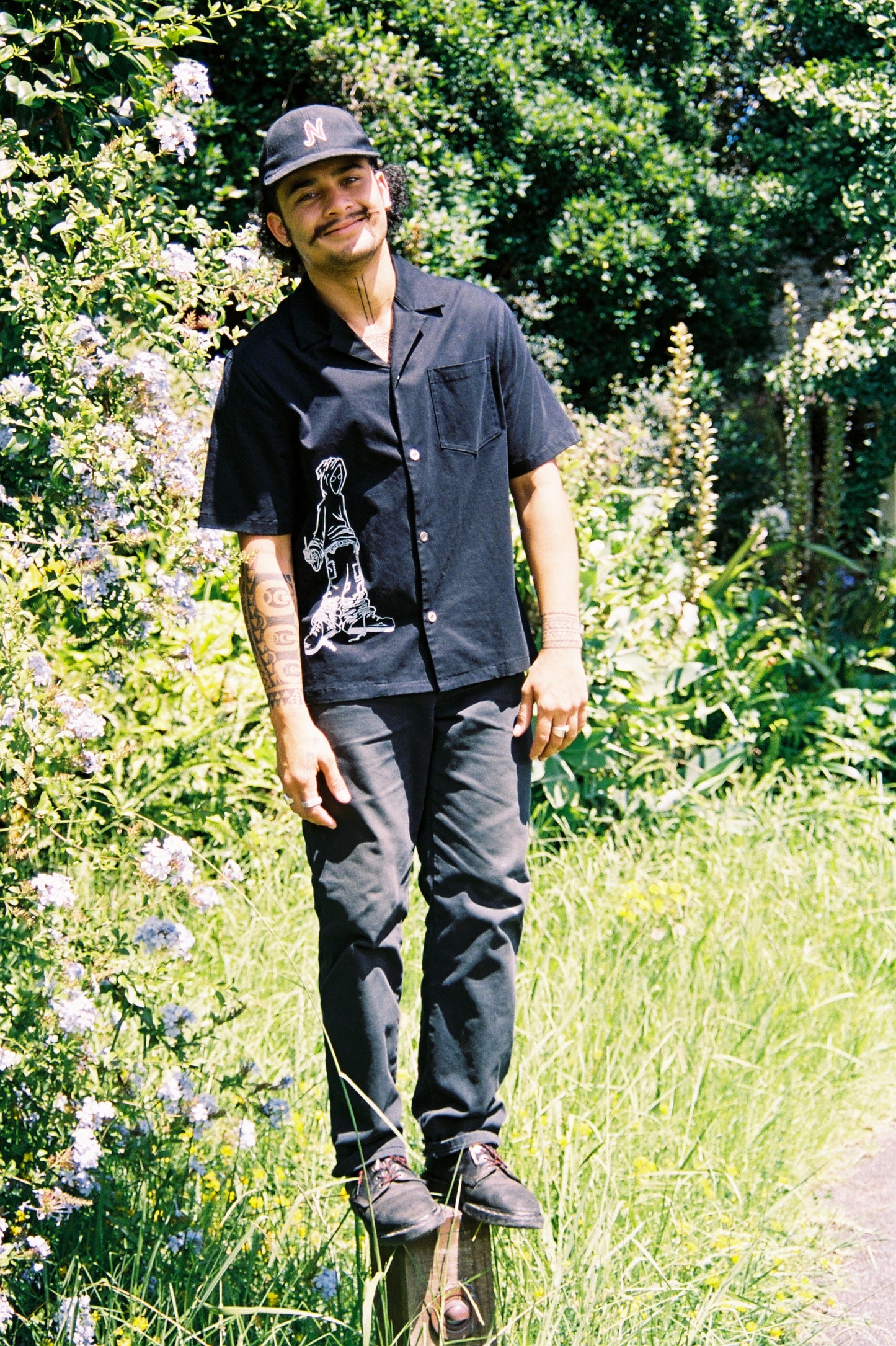 Earthworm cropped boxy shirt