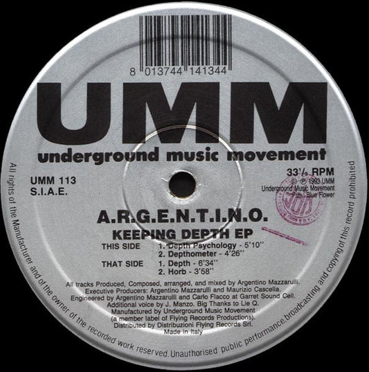 A.R.G.E.N.T.I.N.O. – Keeping Depth EP