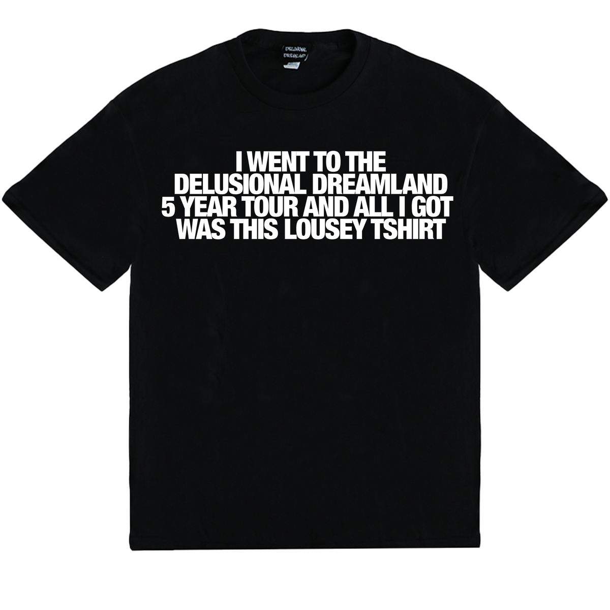5 year tour tee white black
