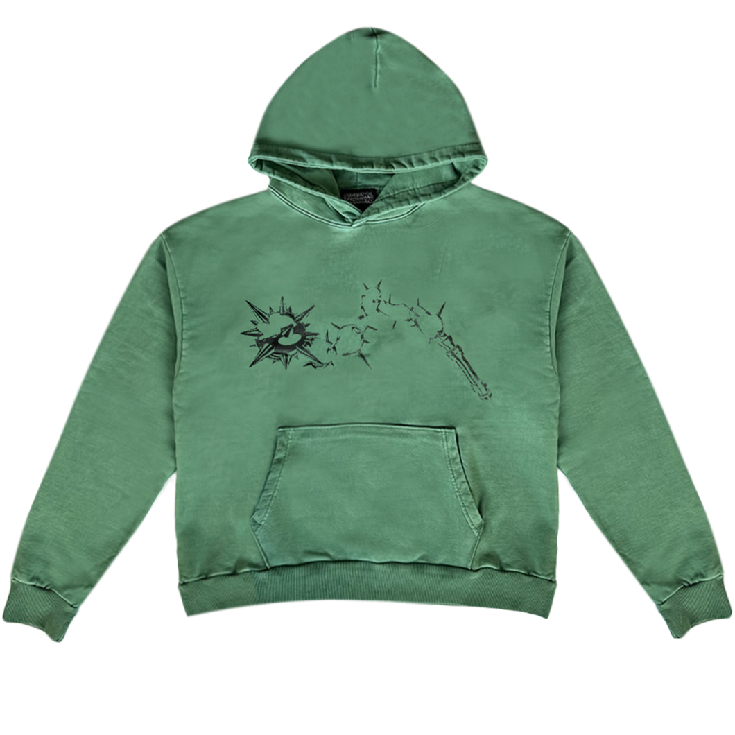 Flail Hoodie Faded Green