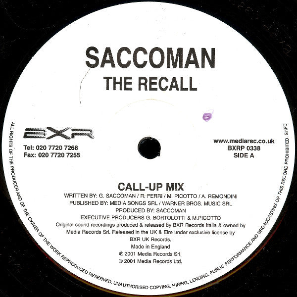 Saccoman – The Recall