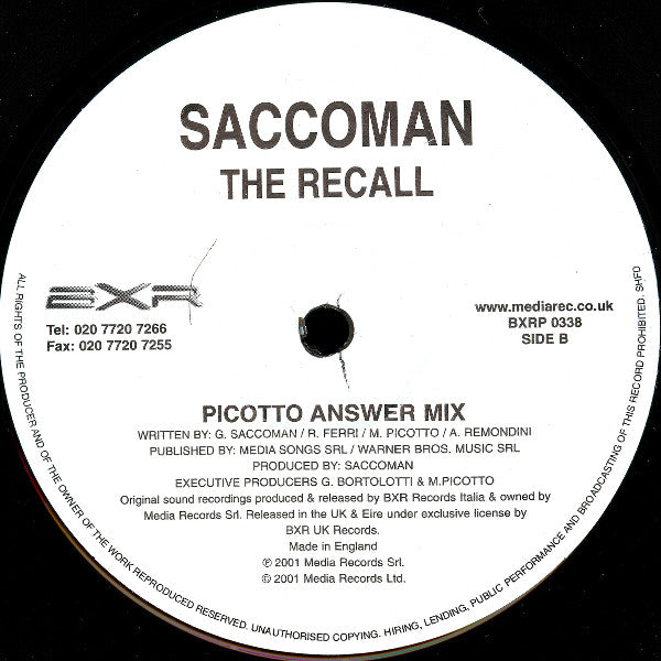 Saccoman – The Recall